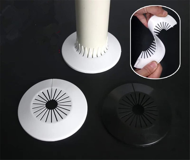 shenghang Wall Flange Easy Installation Plastic Radiator Escutcheon Water Pipe Drain Line Cover Collar Decoration Pipe Collars (2.36-3.0 inch white) - Image 3